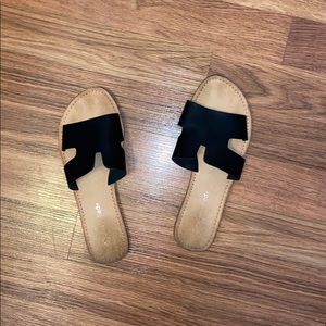 Black sandals worn a few times